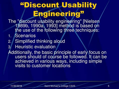 what are the three basic practices of discount usability